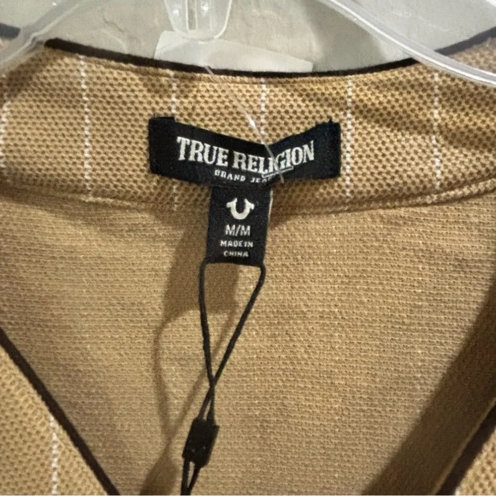 NWT TRUE RELIGION TR Men’s Baseball Jersey‎ Travertine / Size M #700585 SNAPS